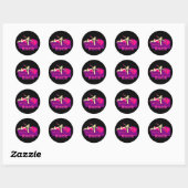 Girls Rock Sticker ラウンドシール (シート)