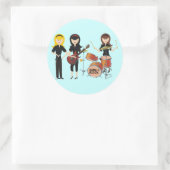 Girls Rock Sticker ラウンドシール (バッグ)