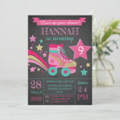 Girls Roller Skating Birthday Party 招待状 (スタンド正面)