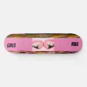 "Girls Rule", 8 1/4"スケートボードデッキ スケートボード (横)