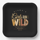 Girls Run Wild Safari Bachelorette ID1148 ペーパープレート (正面)