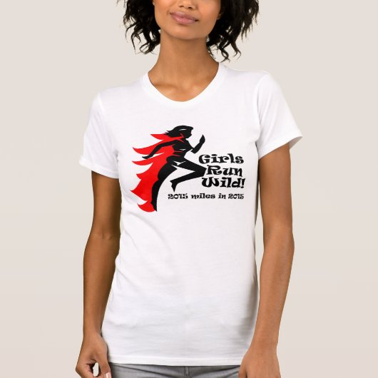 Girls Run Wild V-neck tech shirt Tシャツ (正面)