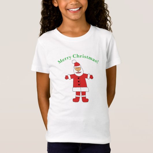 Girls Santa Nice List T-Shirt Tシャツ (正面)