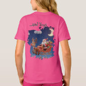 Girls' Santa Rudolph Christmas T-Shirt Tシャツ (裏面)