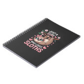 Girls Sloth T-Shirt ノートブック (左側)