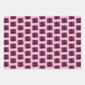 Girls Soccer Geometric Retro Typography ラッピングペーパーシート (正面2)