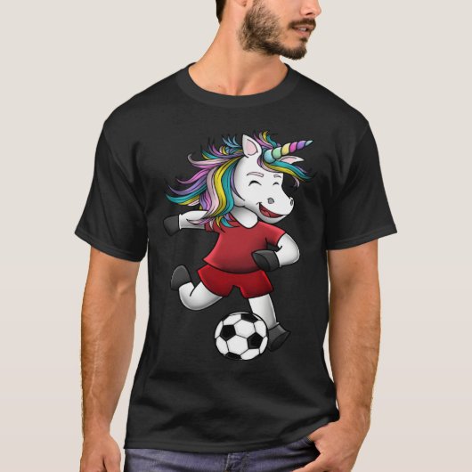 Girls Soccer  Unicorn Love  Magical Team Tシャツ (正面)