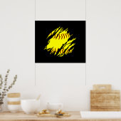 Girls Softball Stitches Fastpitch Gear ポスター (キッチン)