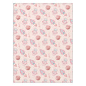 Girls Space Birthday Pink Astronaut テーブルクロス (正面)