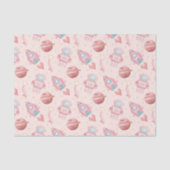 Girls Space Birthday Pink Astronaut 薄葉紙 (正面)