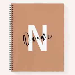 Girls’ Spiral Notebook – Light Peachy Beige "Naomi ノートブック