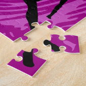 Girls Spy Party Purple Fingerprint ジグソーパズル (側面)