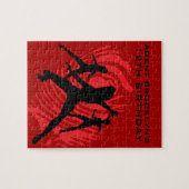 Girls Spy Party Red Fingerprint ジグソーパズル (横)