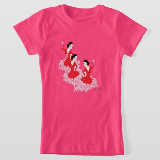 Girl's T-shirt : スペインの Dancer Tシャツ (レイダウン)