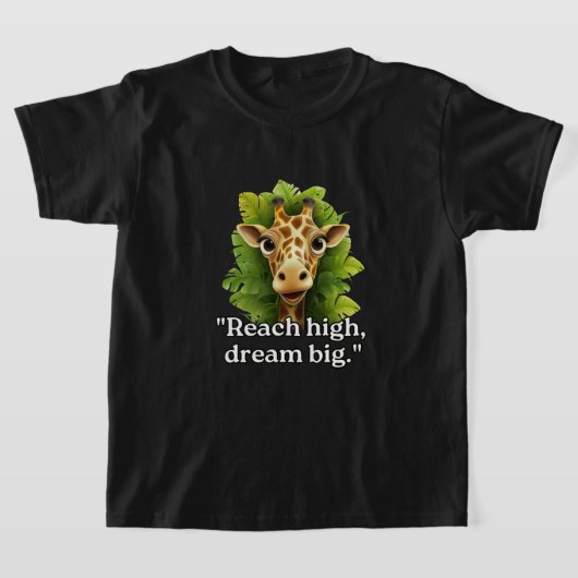Girls' T-Shirts , Dream Big - Giraffe Te Tシャツ (レイダウン)