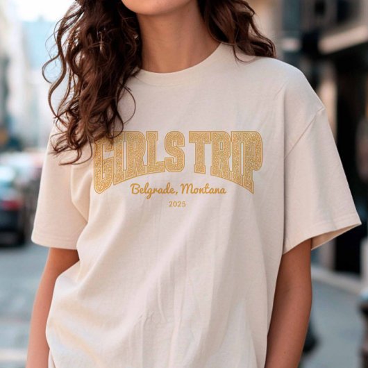 GIRLS TRIPサンセットディジーフローラマッチンググループ Tシャツ