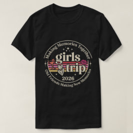 Girls Trip | レトロ 2026 ガールズトリップ バッジ Tシャツ