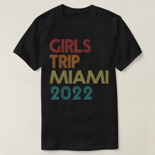 Girls Trip 2022 Miami Florida Vacation Matching Vi Tシャツ (デザイン正面)