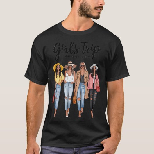 Girls Trip 2022 Women Matching Girls Weekend Canno Tシャツ (正面)