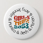 Girl's Trip 2023カスタマイズ可能な色と文字 缶バッジ (正面)