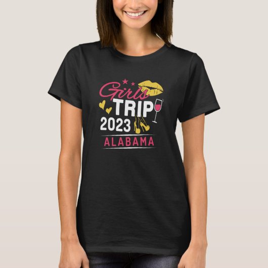 Girls Trip 2023 Alabama Weekend Travel Group Match Tシャツ (正面)