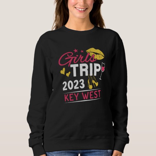 Girls Trip 2023 Key West Weekend Travel Group Matc スウェットシャツ (正面)