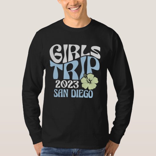 Girls Trip 2023 San Diego Beach Destination Retro  Tシャツ (正面)