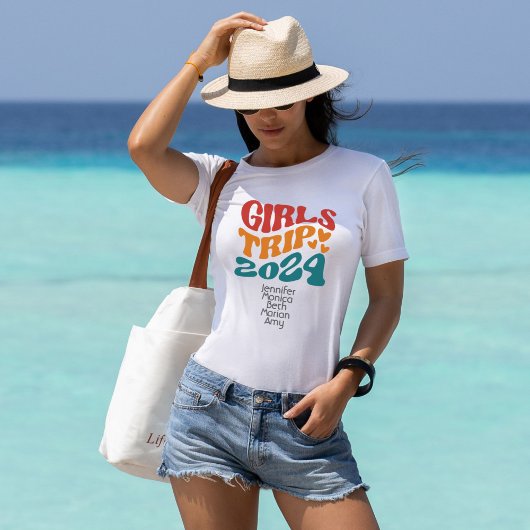 Girl's Trip 2024カスタマイズ可能な色と文字 Tシャツ
