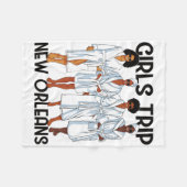 Girls Trip 2025 New Orleans Black Melanin Women Sp フリースブランケット (正面(横))