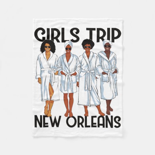 Girls Trip 2025 New Orleans Black Melanin Women Sp フリースブランケット (正面)