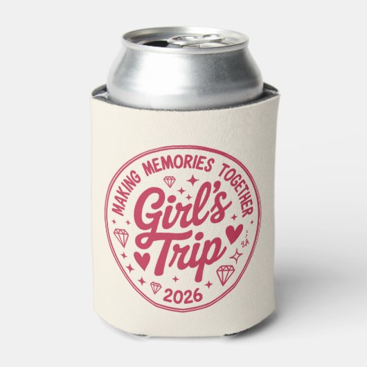 Girls Trip 2026 Making Memories Together Girly 缶クーラー (缶正面)