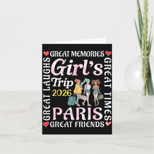 Girls Trip 2026 Paris Great Friends Vacation Trave カード (正面)
