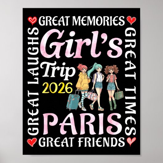 Girls Trip 2026 Paris Great Friends Vacation Trave ポスター (正面)