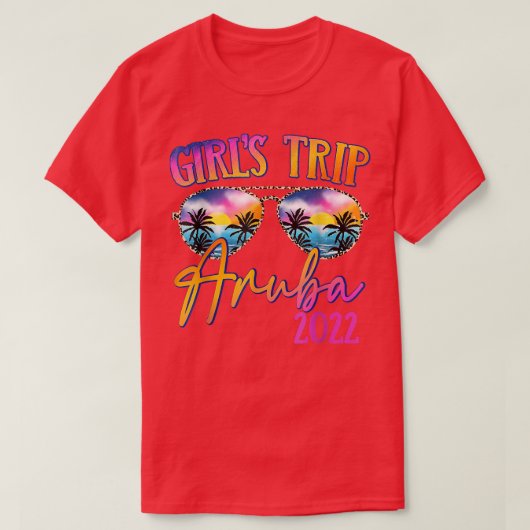 Girls Trip Aruba 2022 Sunglasses Summer Matching G Tシャツ (デザイン正面)