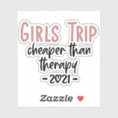 Girls Trip Cheaper than therapy 2021 Vacation シール (シート)