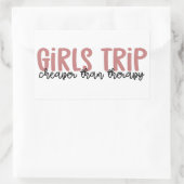 Girls Trip Cheaper than therapy Girls Vacation 長方形シール (バッグ)