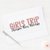 Girls Trip Cheaper than therapy Girls Vacation 長方形シール (封筒)
