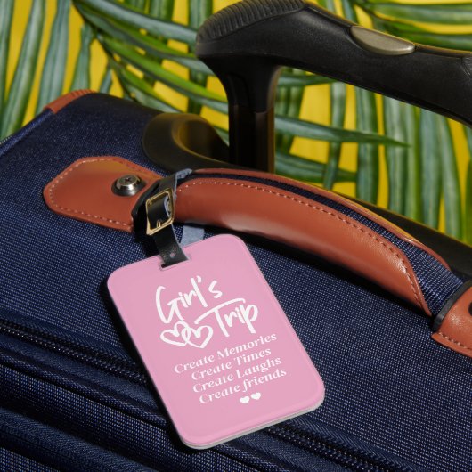Girls Trip Create Memories Pink ラゲッジタグ (正面インサイチュ1)