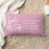 Girls Trip Create Memories Pink ランバークッション (ブランケット)