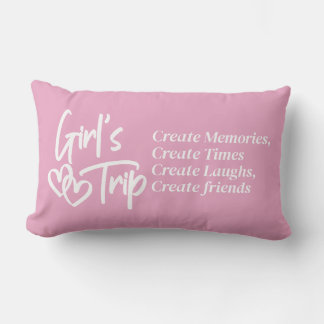 Girls Trip Create Memories Pink ランバークッション