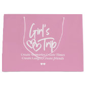 Girls Trip Create Memories Pink  ラージペーパーバッグ (正面)