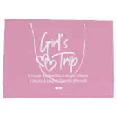 Girls Trip Create Memories Pink  ラージペーパーバッグ (裏面)