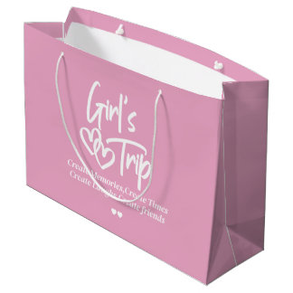 Girls Trip Create Memories Pink ラージペーパーバッグ