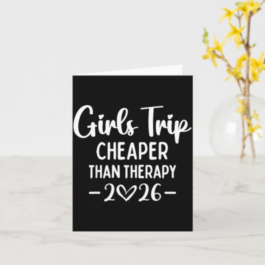 Girls Trip Er Than A Therapy 2026 Weekend Queen Si カード (黄色い花)