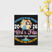 Girls Trip Hilarious Friends Fun Boat Ocean Travel カード (黄色い花)