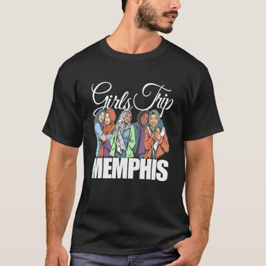 Girls Trip Memphis  Melanin Bestie & Best Friends Tシャツ (正面)