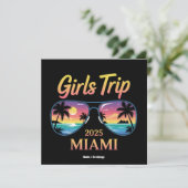  Girls Trip Miami 2025 Unforgettable Women Weekend 招待状 (スタンド正面)