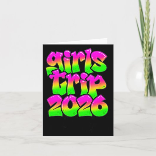 Girls Trip New Orleans Louisiana 2026 Graffiti Gre カード (正面)