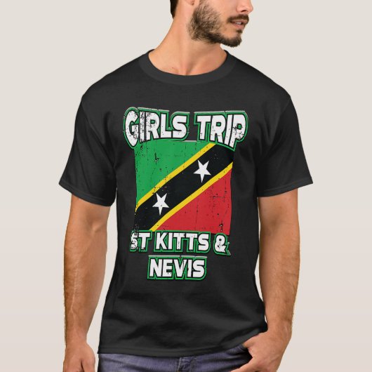 Girls Trip St Kitts & Nevis Flag Squad Goals Souve Tシャツ (正面)