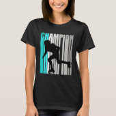 Girls Turquoise Roller Skating Champion Roller Ska Tシャツ (正面)